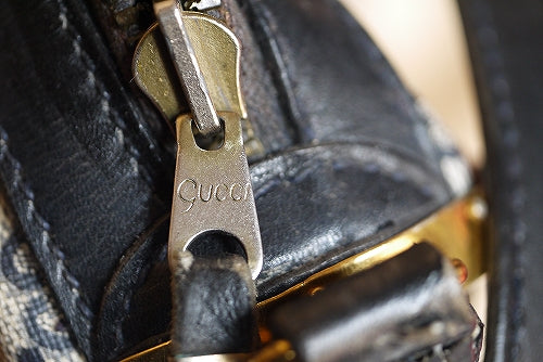 OLD Gucci 大型ポケット付！GGショルダー（青）