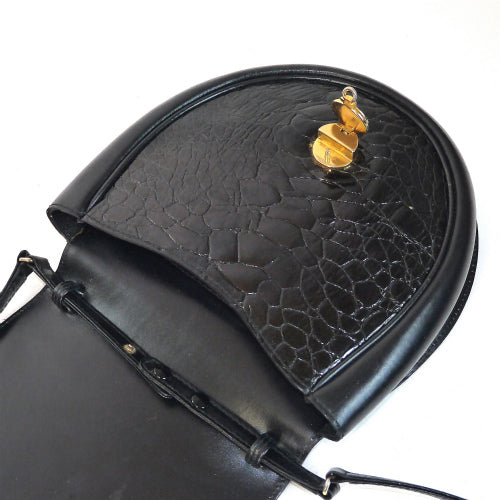 OLD Gucci　クロコ型押し２Way（黒）