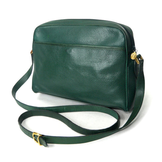 OLD Gucci　GGエンボスロゴ型押しレザーショルダー（緑）