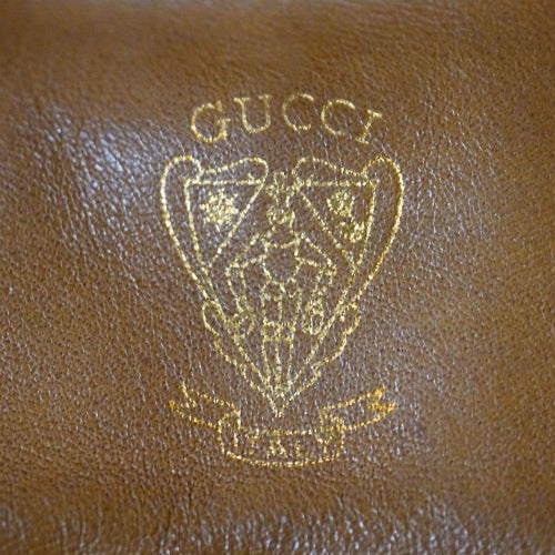 OLDGucci　筆記体　丸ショルダー（キャメル）