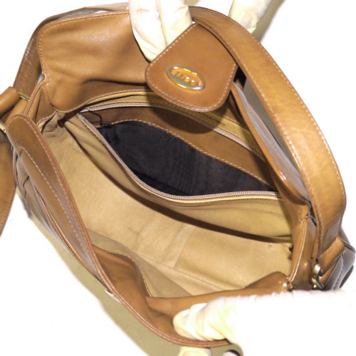 OLDGucci　筆記体　丸ショルダー（キャメル）