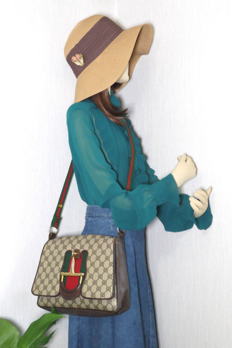 OLD Gucci　変身！ホースビットショルダー（茶）