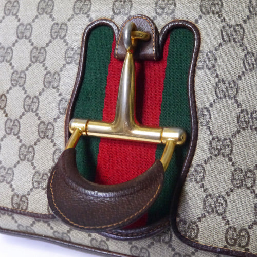 OLD Gucci　変身！ホースビットショルダー（茶）