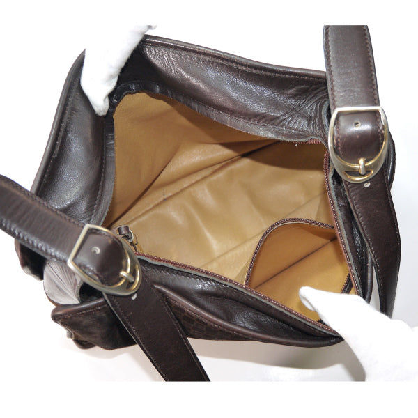 OLD Gucci　70ｓ激レア!!スクエアGG大型ショルダー（濃茶）