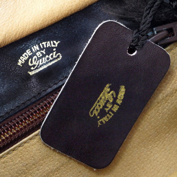 OLD Gucci　70ｓ激レア!!スクエアGG大型ショルダー（濃茶）