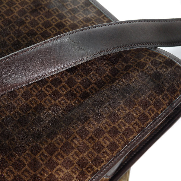 OLD Gucci　70ｓ激レア!!スクエアGG大型ショルダー（濃茶）