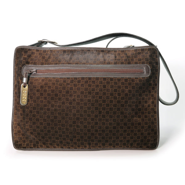 OLD Gucci　70ｓ激レア!!スクエアGG大型ショルダー（濃茶）