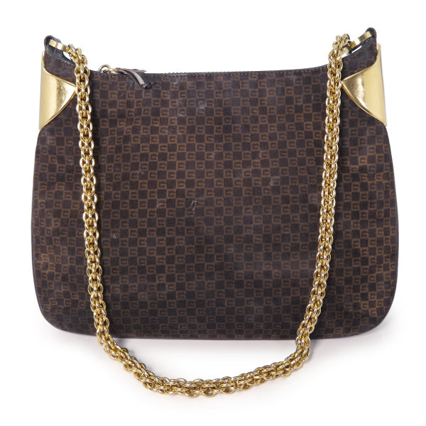 OLD Gucci　スクエアGGチェーンショルダー（濃茶）