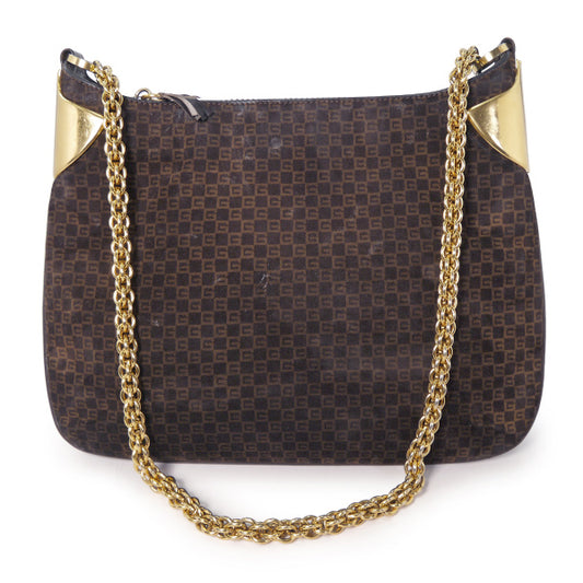 OLD Gucci　スクエアGGチェーンショルダー（濃茶）