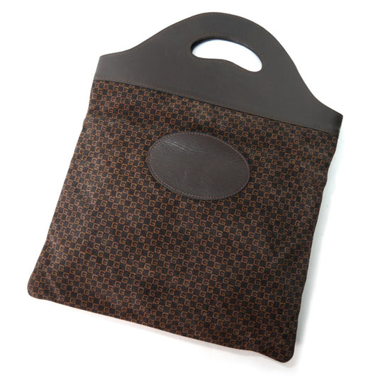 OLD Gucci　スクエアGGクラッチ&ブリーフバッグ（濃茶）