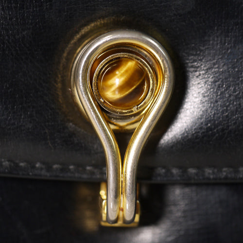 OLD Gucci  タイガーアイ 総皮クラッチショルダー（黒）