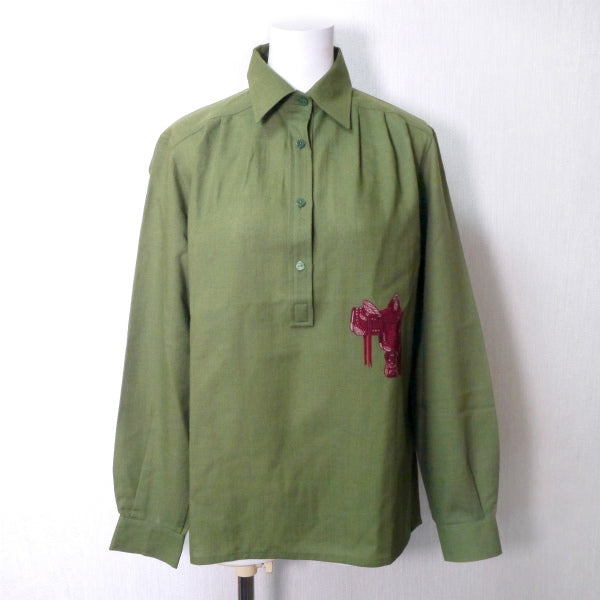 OLD Gucci 　ホースサドル ブラウス （緑）