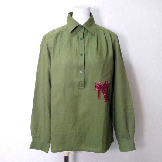 OLD Gucci 　ホースサドル ブラウス （緑）