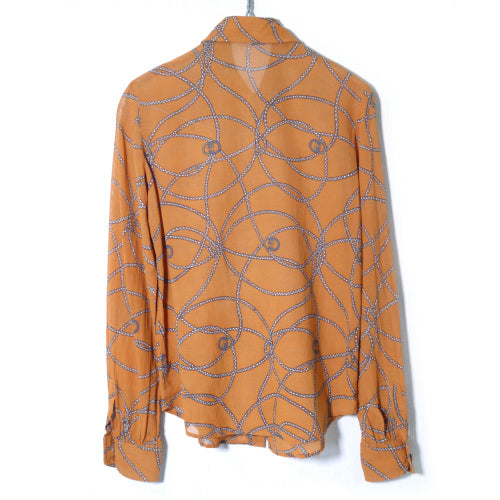 OLD Gucci 　ロープ柄ブラウス (オレンジ)