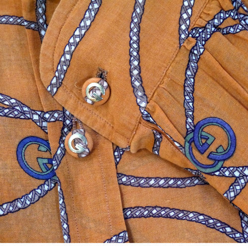 OLD Gucci 　ロープ柄ブラウス (オレンジ)