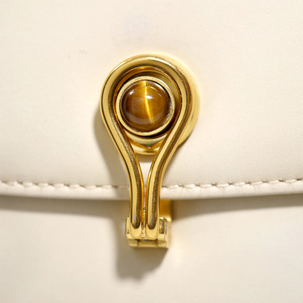 OLD Gucci  レア！タイガーアイ 本革2WAYバッグ（アイボリー）