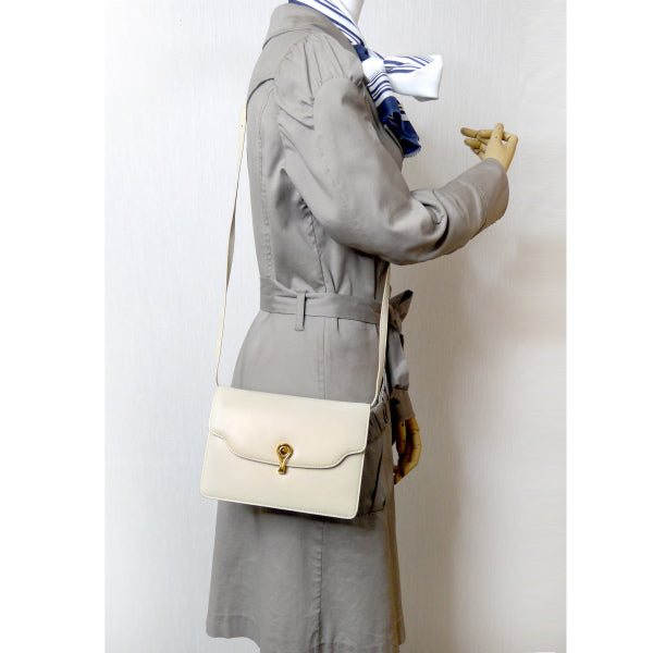 OLD Gucci  レア！タイガーアイ 本革2WAYバッグ（アイボリー）