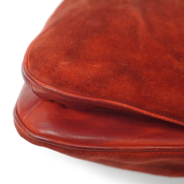 OLD Gucci<使用感あり＞スエード豪華チェーンショルダー（赤）