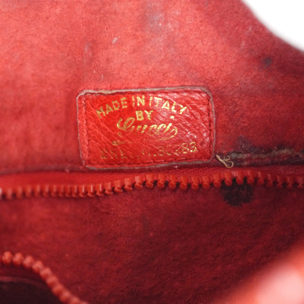 OLD Gucci<使用感あり＞スエード豪華チェーンショルダー（赤）