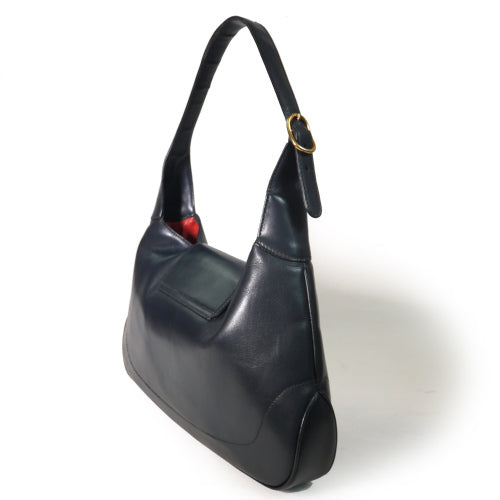 OLD Gucci ジャッキーワンショルダー 本革（ネイビー）