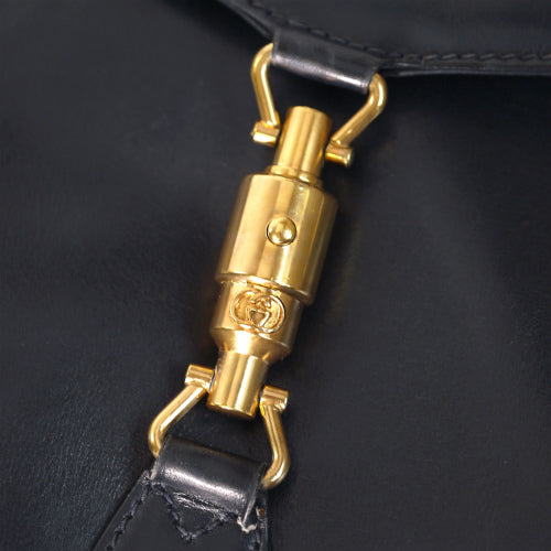 OLD Gucci ジャッキーワンショルダー 本革（ネイビー）