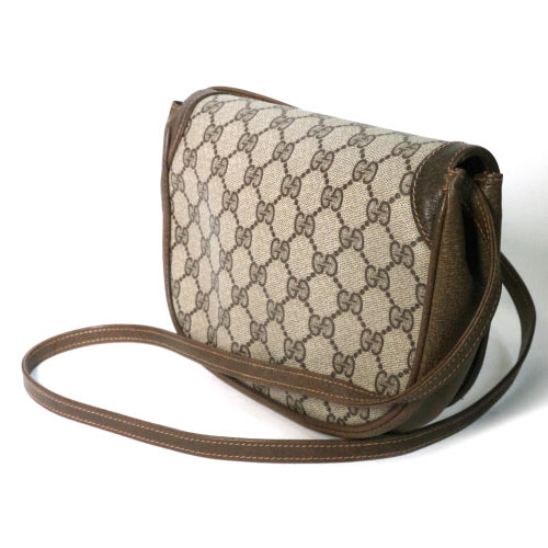 OLD Gucci  ２Way半円ポシェット(茶)