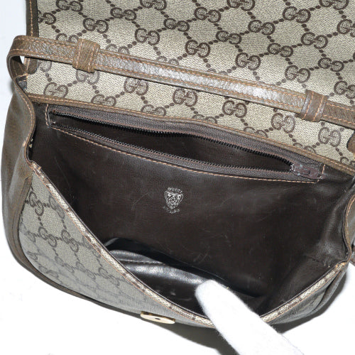 OLD Gucci  ２Way半円ポシェット(茶)