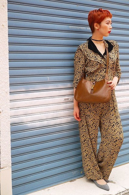 OLD Gucci ジャッキーショルダー ピグスキン（茶）