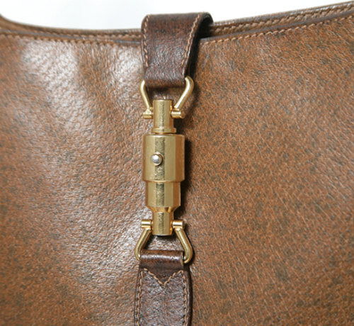 OLD Gucci ジャッキーショルダー ピグスキン（茶）