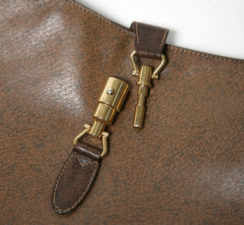 OLD Gucci ジャッキーショルダー ピグスキン（茶）