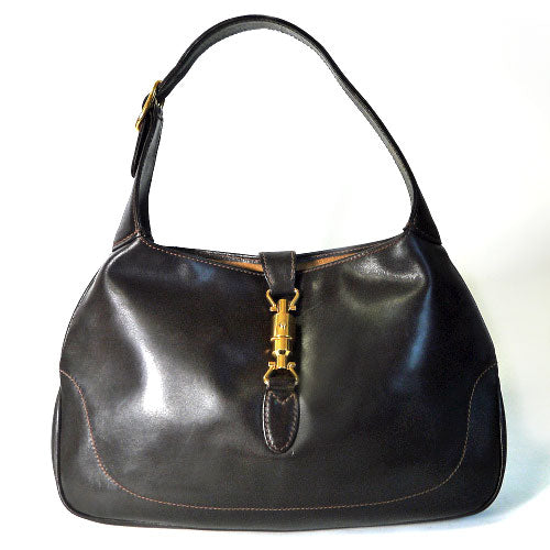 OLD Gucci ジャッキーショルダー（総皮・茶）