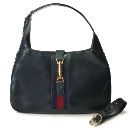 OLD Gucci ジャッキーシェリーショルダー（総皮・紺）