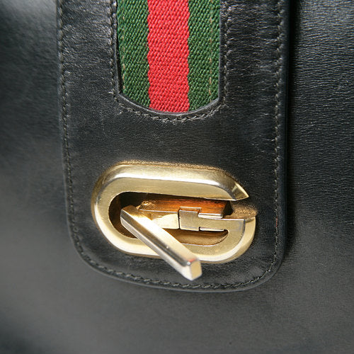 OLD Gucci 総革G金具ワンショルダー（黒）