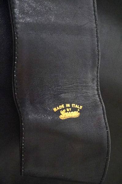 OLD Gucci 総革G金具ワンショルダー（黒）