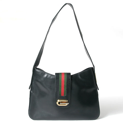 OLD Gucci 総革G金具ワンショルダー（黒）