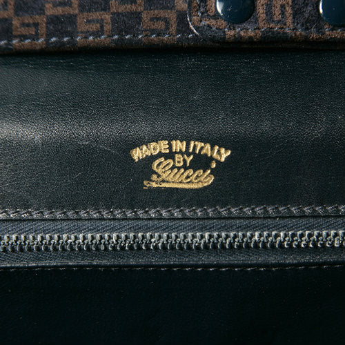 OLD Gucci チェーンクラッチバッグ（茶スエード）