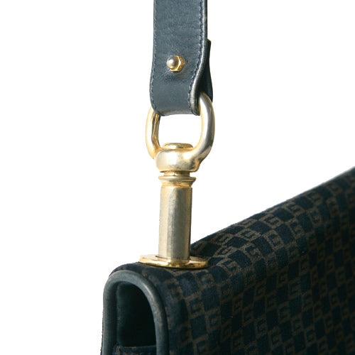 OLD Gucci  ７０ｓスクエアGGショルダー（紺スエード）