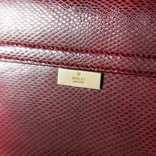 Gucci 　リザードミニショルダー（赤）