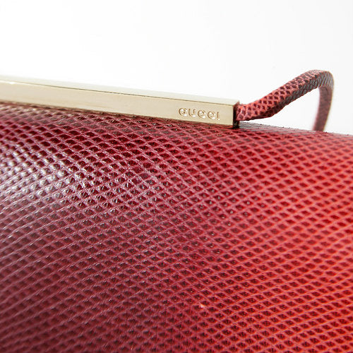 Gucci 　リザードミニショルダー（赤）
