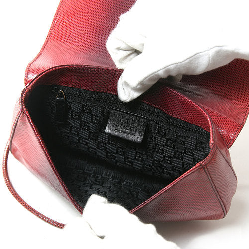 Gucci 　リザードミニショルダー（赤）