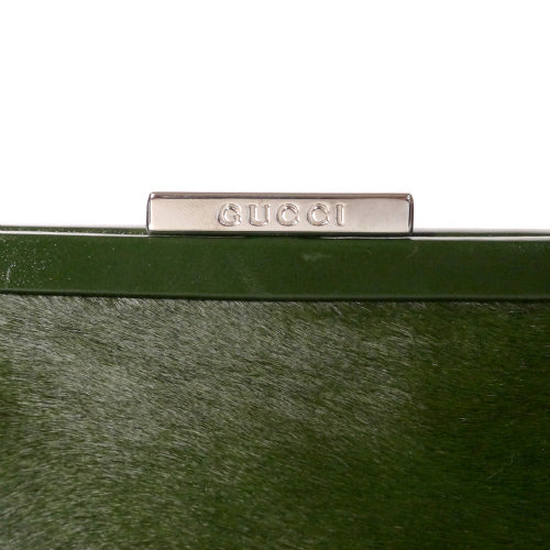Gucci　ハラコ　ミニハンドバッグ（モスグリーン）