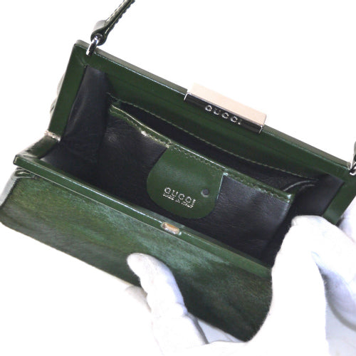 Gucci　ハラコ　ミニハンドバッグ（モスグリーン）