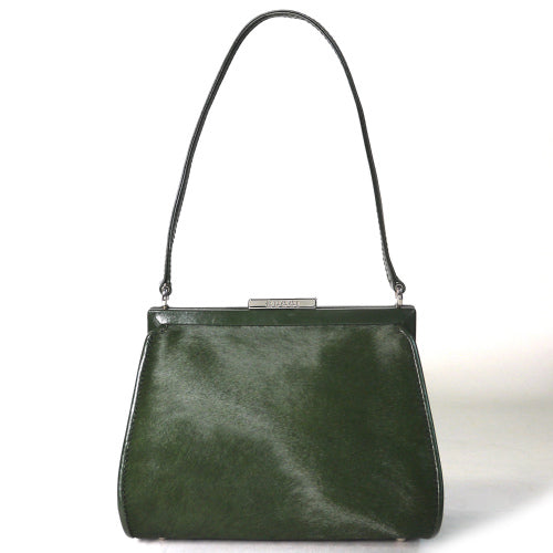 Gucci　ハラコ　ミニハンドバッグ（モスグリーン）