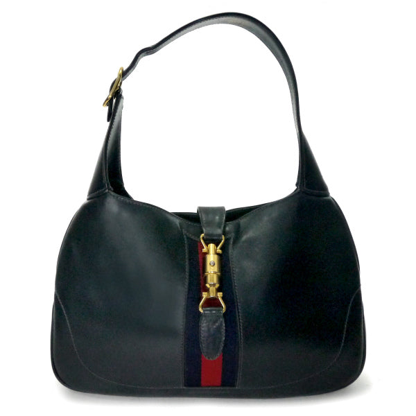 OLD Gucci 　総革シェリー2WAYジャッキーバッグ（濃紺）