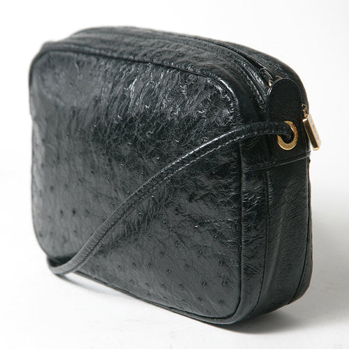 OLD Gucci オーストリッチ総皮ポシェット（黒）