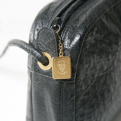 OLD Gucci オーストリッチ総皮ポシェット（黒）