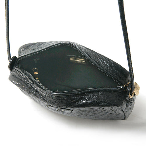 OLD Gucci オーストリッチ総皮ポシェット（黒）