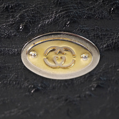 OLD Gucci オーストリッチ総皮ポシェット（黒）