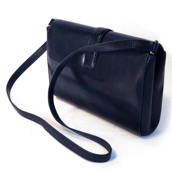 OLD Gucci　総皮ミニクラッチ＆ショルダー（紺）