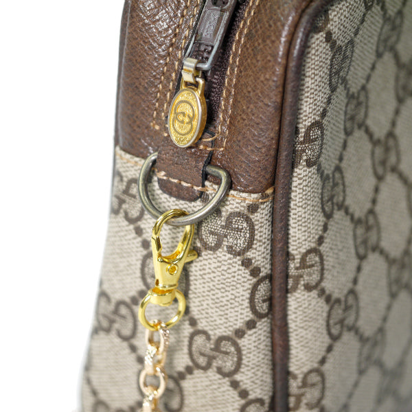 OLD Gucci PARFUM　チェーン付きポーチショルダー（茶・小）